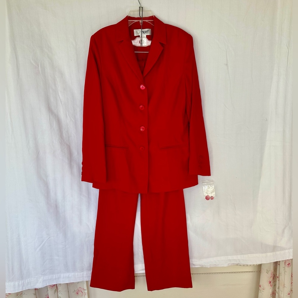 Red Pants Suit - Brand New